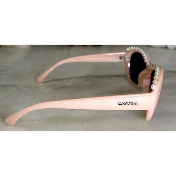 Chanel PINK SHELL FLESH Color 6040H 714/S7 Sunglasses Peek A Boo Pearls CAT EYE - Picture 12 of 16